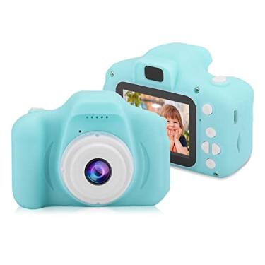 Imagem de Câmera infantil de desenho animado, tela IPS de 2,0 polegadas, brinquedo de câmera de gravação de vídeo, câmera filmadora para meninas e meninos (verde)