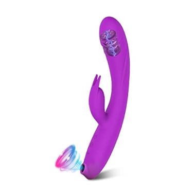 Imagem de Vibrador 3 em 1 Estimulador Ponto G Clitóris Sucção Feminino Brinquedos Sexuais Para Adultos 15 Frequências Zatla (Roxo)