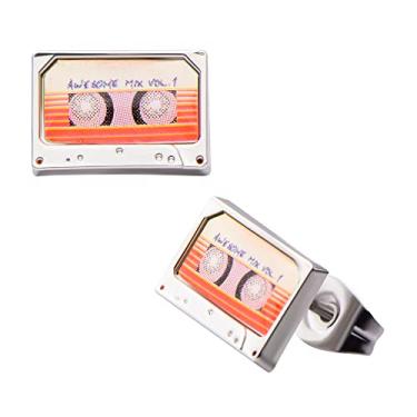 Imagem de Marvel Brincos femininos de aço inoxidável Awesome Mix Vol. 2 Fita, prata, tamanho único (GOTGTAPENER01) da banda desenhada Guardiões da Galáxia, One Size, Aço inoxidável