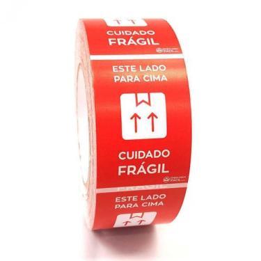 Imagem de Etiqueta Adesiva Cuidado Frágil 70X50mm 1000Und - Embalagem Fácil