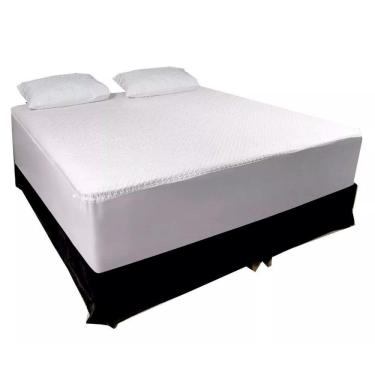 Imagem de Capa Protetor Para Colchão Anti Alérgico Cama Casal Padrão 1,88m x 1,38m
