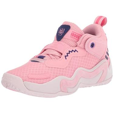 Imagem de adidas Tênis de basquete unissex infantil D.o.n. edição 3, Rosa claro/rosa transparente/Team Colleg roxo, 11 Little Kid