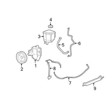 Imagem de Mopar Bomba de direção hidráulica de polia 04892093AA