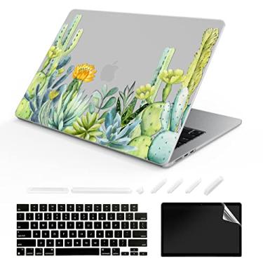 Imagem de ChashenHa Capa para MacBook Air de 13,6 polegadas lançada em 2022 (modelo A2681 M2 Chip) Capa rígida de plástico com impressão UV com protetor de teclado e protetor de tela, Flower-10