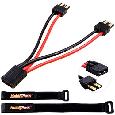 Imagem de Hobbypark TRX Traxxas Conector Plugs Chicote de fios Cabo Adaptador de Conexão de Bateria Paralela c/ Tiras de Bateria, Substituição de 3064
