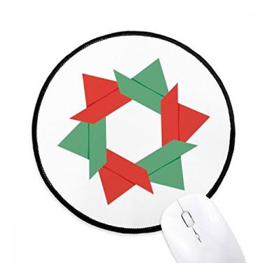 Imagem de DIYthinker Abstrato mas flor origami padrão mouse pad desktop escritório tapete redondo para computador