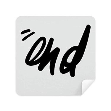 Imagem de DIYthinker End Funny Quote Handwrite Style Pano de limpeza de tela tecido de camurça 2 peças