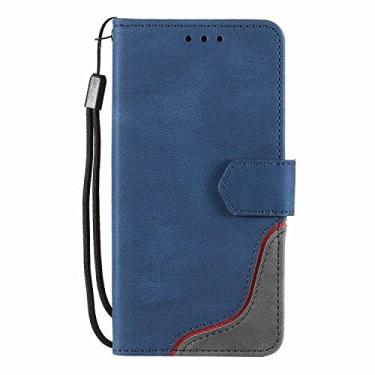 Imagem de Carteira de couro de luxo para Samsung Galaxy S21 S20 FE S10 S9 S8 Plus S7 Edge Note 8 9 10 Pro 20 Ultra Capa de telefone azul, para Galaxy S21 Ultra