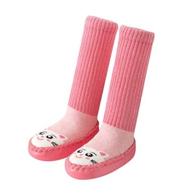 Imagem de Meias infantis para meninos e meninas sapatos para bebês meias de chão sapatos urso azul para uso externo sapatos infantis, Vermelho, 12-18 meses