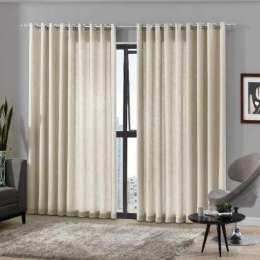 Imagem de Cortina Duplex Monaco Bella Janela Ilhós Redondo 4,20 x 2,80