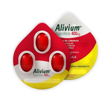 Imagem de Alivium Ibuprofeno 400mg 3 cápsulas 3 Cápsulas Líquidas