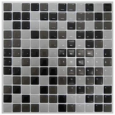 Imagem de Pastilha Adesiva Mini Branca Cinza E Preta Kit 4 Placas 3 M