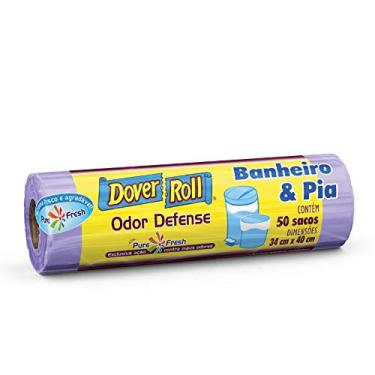 Imagem de Dover-Roll Odor Defense Banheiro & Pia Lilás, Rolo com 50 Sacos para Lixo Pure Fresh