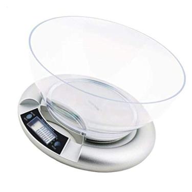 Imagem de balanças de cozinha digitais, balanças eletrônicas digitais elegantes para alimentos, com tigelas removíveis, monitores lcd retroiluminados