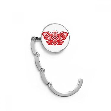 Imagem de Gancho de mesa de corte de papel chinês tradicional vermelho com fecho decorativo e gancho dobrável