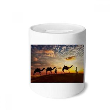 Imagem de DIYthinker All The Way to The Silk Road Camel Deserto Dinheiro Caixa de Cerâmica Porta-Moedas Presente