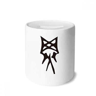 Imagem de DIYthinker Inscrição óssea com sobrenome chinês, caixa de dinheiro Luo caixa de cerâmica porta-moedas presente de cofrinho