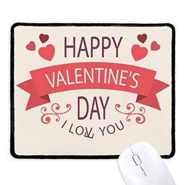 Imagem de Mousepad Love You Happy Valentine's Day Tapete de borracha para jogos