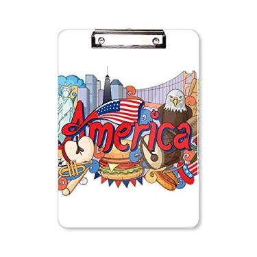 Imagem de Eagle Liberty Burger America Graffiti Prancheta para escrever placa A4