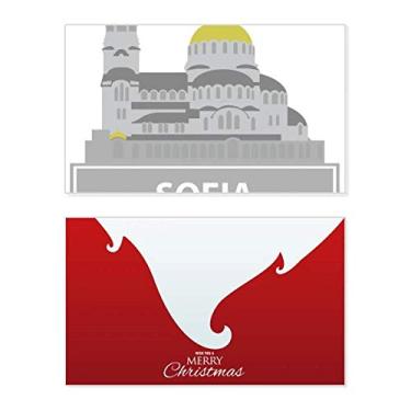 Imagem de Sofia Bulgaria — Mensagem de Natal com estampa de marco cinza