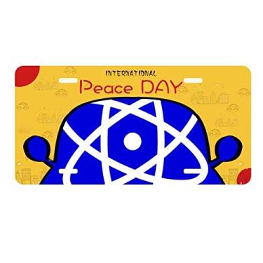 Imagem de DIYthinker Pacote Blue Square Aviso Mark Placa Placa de Carro Decoração Dia da Paz