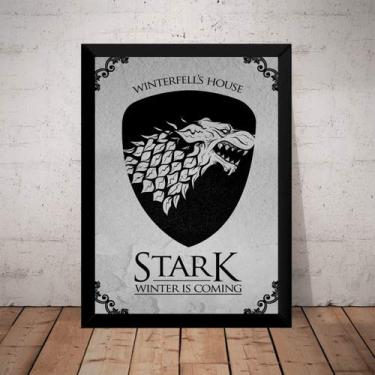 Imagem de Quadro Game Of Thrones House Stark Arte Poster Moldurado