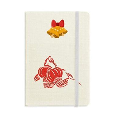 Imagem de Caderno com estampa de lótus vermelho da lanterna chinesa mas jingling Bell