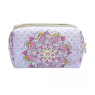 Imagem de Necessaire Mandala Rosa Clara Estrelinhas 10x6x17cm