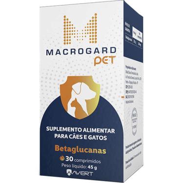 Imagem de Suplemento Alimentar Avert Macrogard Pet para Cães e Gatos - 30 Comprimidos
