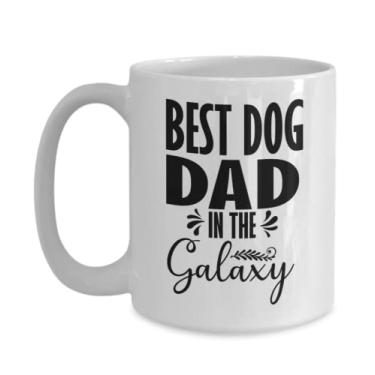 Imagem de SpreadPassion Caneca de café Best Dad Dog In The Galaxy, presentes para papai cachorro, presentes para papai cachorro, papai amantes de cães, ideia de presente de dia dos pais, ideia de presente de cesta de aniversário de Natal