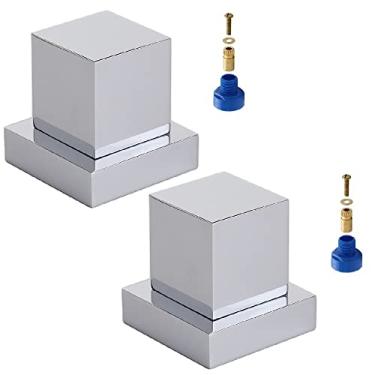 Imagem de 2 Acabamentos P/Registro Quadrado 1/2 ou 3/4 + Adaptador Docol