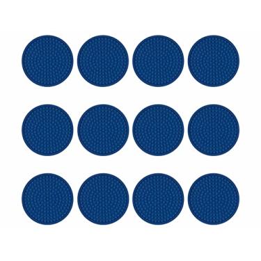 Imagem de 12 Porta Copos Escorredor Apoio Emborrachado (Azul)