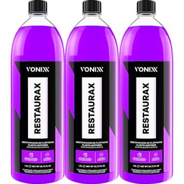 Imagem de Kit 3 Restaurador Renovador De Plasticos Externos Autos em Geral Restaurax 1,5L Vonixx