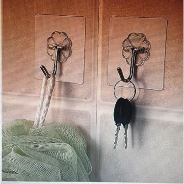 Imagem de Kit 10 Ganchos Adesivo Parede Super Aderência