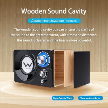 Imagem de Home Theater System Computer Speakers Desktop Bluetooth Speaker Tv Subwoofer Alto-falantes de computador(Preto)