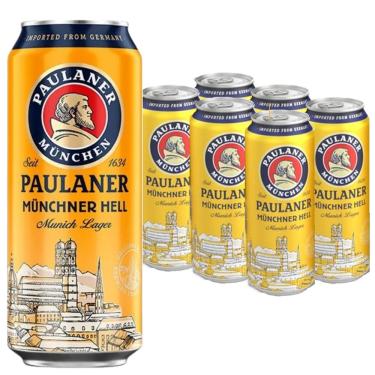 Imagem de Cerveja Alemã paulaner Munchner Hell Lata 500ml (6 Latas)