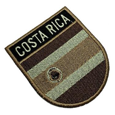 Imagem de BP0201ET04 Bandeira Costa Rica Patch Bordado Termo Adesivo