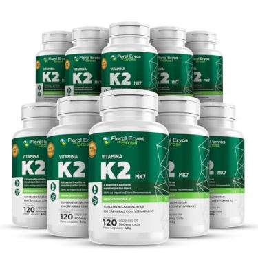 Imagem de Vitamina K2 Mk7 350mg 10x 120 Cápsulas Menaquinona-7