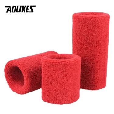 Imagem de Munhequeira Aolikes Alta Absorção de Suor Crossfit -Vermelho 15 cm