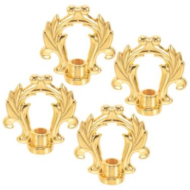 Imagem de Gadpiparty 4 Pcs luzes decorativas remate de lâmpada para topo de abajur remate da lâmpada para o topo do abajur luminária de piso luminárias de chão remate de candeeiro de mesa ferro forjado