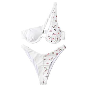 Imagem de Conjunto de Biquíni, maiô de Biquíni Elástico de Duas Peças para Praia (M)