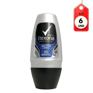 Imagem de Kit C/06 Rexona Active Desodorante Rollon Masculino 50ml