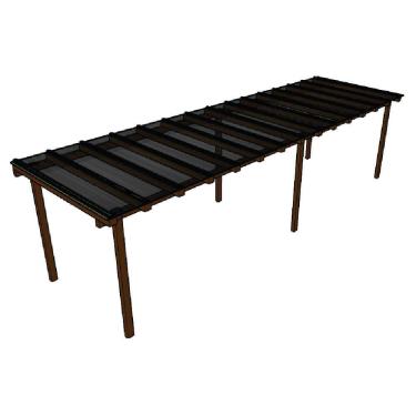 Imagem de Kit Policarbonato Fume 4mm 7,00m x 2,00m - Perfis Naturais