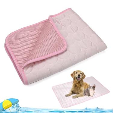 Imagem de Dog Cooling Pad, 2 Pack Pet Breathable Summer Cooling Cushion, Cat Cooling Mat & Sleeping Pad and Machine Washable, Easy to Clean Pet Bed Mat Outdoor Indoor for Car (Color : Pink, Size : M)