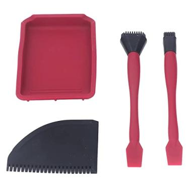 Imagem de Kit De Cola De Silicone Bordstract, 2 Escovas, 1 Pente, 1 Bandeja, Conjunto De Aplicador De Cola De Silicone Para Carpintaria, Artesanato Em Madeira, Aplicação De Cola
