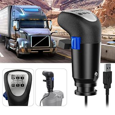 Imagem de aikeec Manípulo de câmbio USB de um caminhão masculino ATS ETS para Logitech G29 G27 G25 G920 H Manípulo de câmbio para jogos ATS ETS2 AI PC