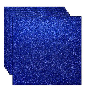 Imagem de Rramorrra Papel cartolina com glitter azul, 30,5 x 30,5 cm, 15 folhas, 350 g/m2 / 59 kg, papel de construção brilhante para máquina Cricut, artesanato, Halloween, decoração de festa