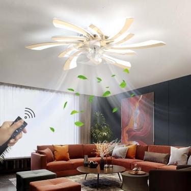 Imagem de Ventiladores de teto modernos com luzes Luz regulável silenciosa com ventilador Ventilador de teto reversível com controle remoto com luz Lustre cromado Luzes do ventilador Quarto LED 60w DC