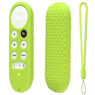 Imagem de Capa de silicone para Chromecast com Google TV 2020 Voice Remote Capa protetora para controle remoto Chromecast 2020 (verde limão)