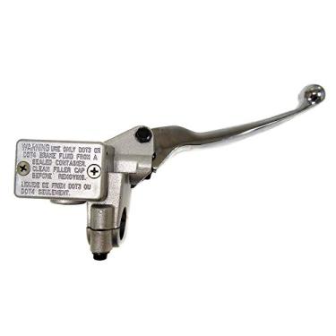 Imagem de MMG Cilindro mestre de freio dianteiro de ajuste universal para ciclomotores GY6 de 50cc e 150cc quadriciclos, acabamento cromado